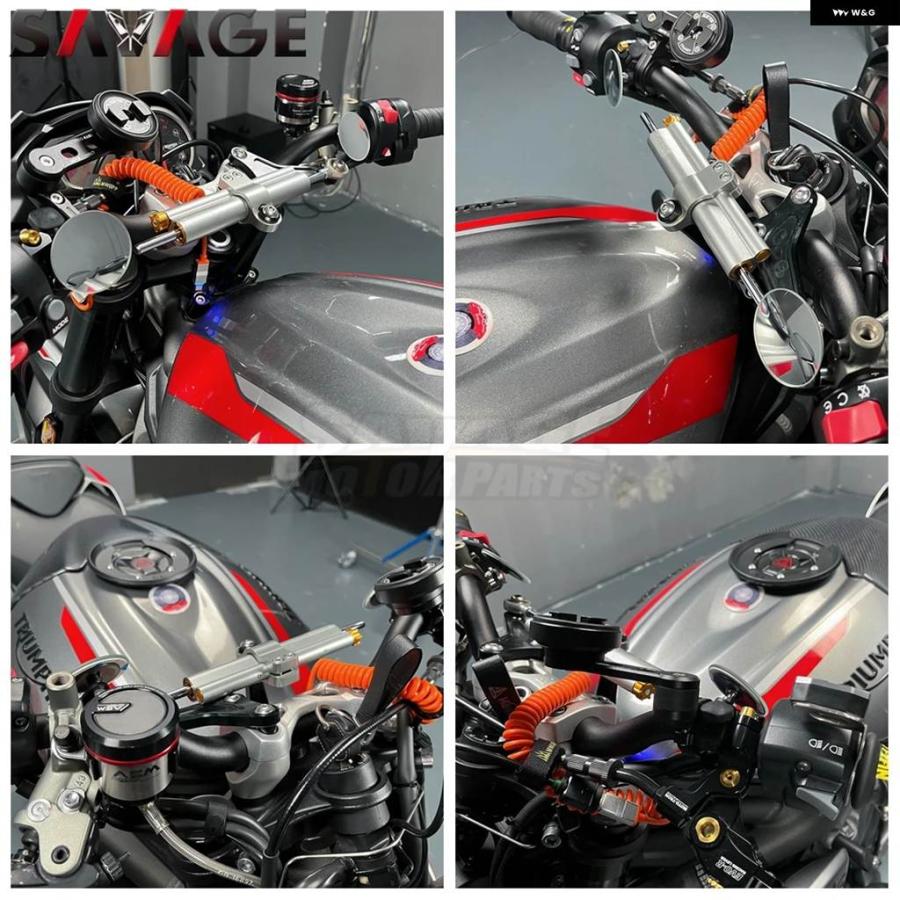 並行輸入品ブラインド スポットミラー ストリートトリプル 765 RS 765R 765S 2017-2024 補助バックミラー 広角調整可能 小型ミラーの画像