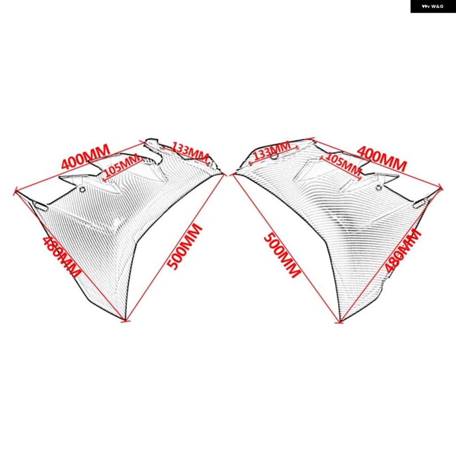 並行輸入品 アプリリア RSV4 ファクトリー 2021 - 24 フロントスポイラー フェアリング カバー サイド パネル ウィングの画像