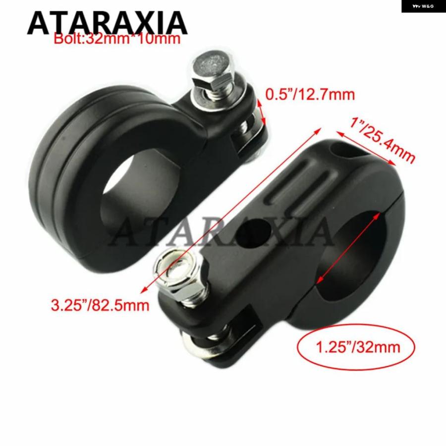 並行輸入品1.25インチ 1-1/4インチ 32MM オートバイ バイク フットレスト ペグ クラッシュ バー フットペグ レスト エンジン ガード マウント ハーレーの画像