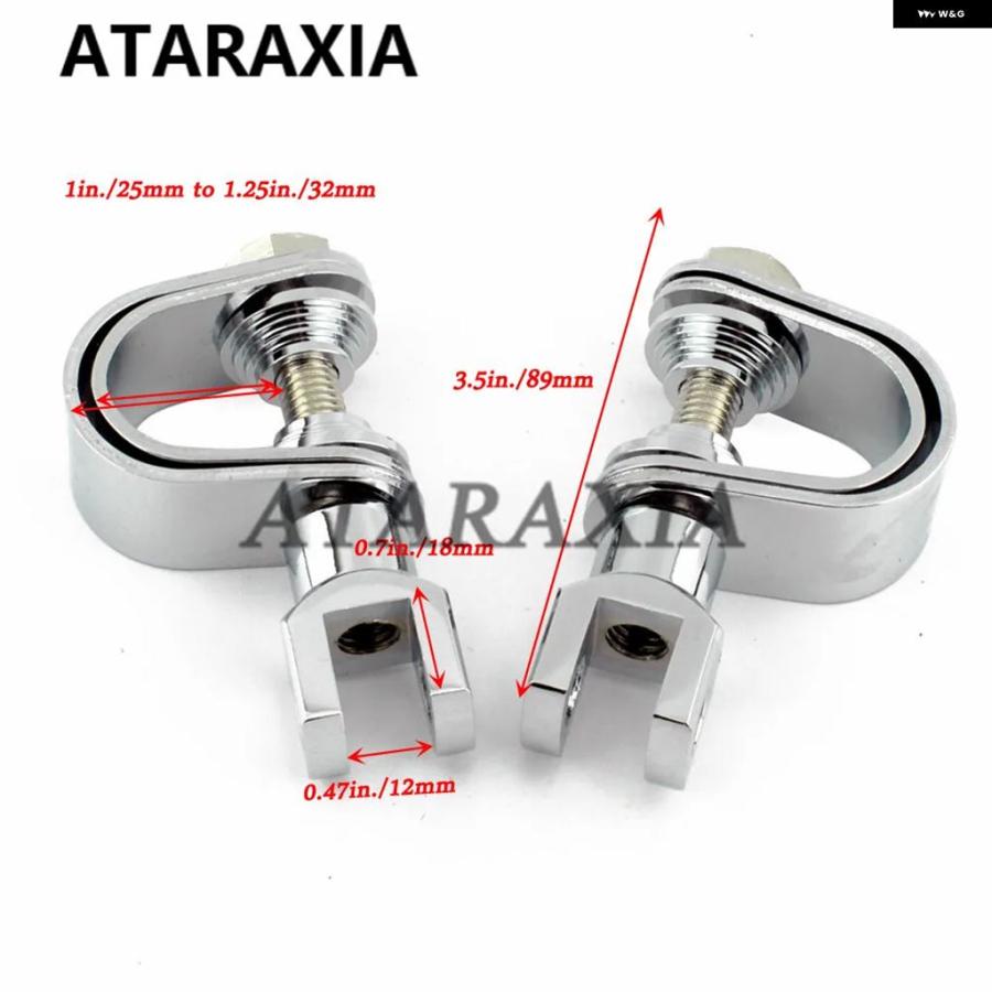 並行輸入品1.25インチ 1-1/4インチ 32MM オートバイ バイク フットレスト ペグ クラッシュ バー フットペグ レスト エンジン ガード マウント ハーレーの画像