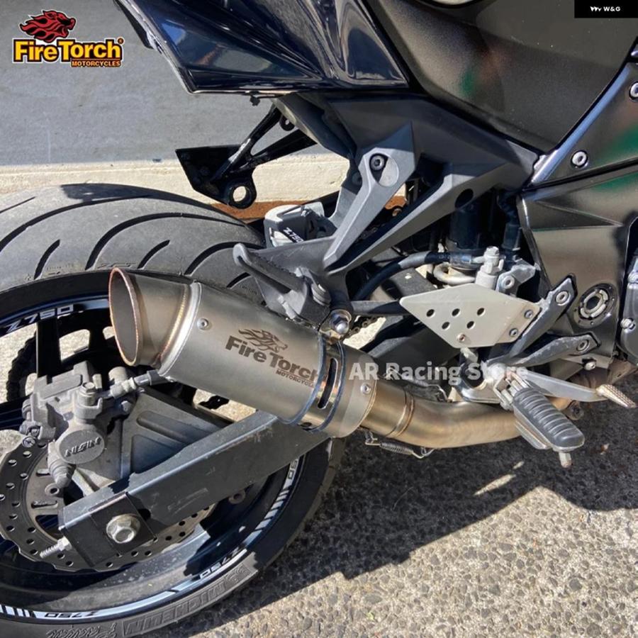 並行輸入品スリップオン カワサキ Z750 2004-08 オートバイ バイク マフラー カスタム ミッドコネクト パイプ マフラー DBキラー付きの画像