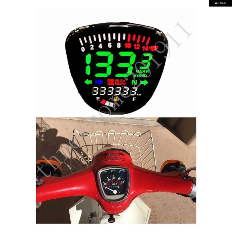 【新品未使用】スーパーカブ高機能デジタルメーター　C50 C70 C90 並行輸入品ホンダ スーパーカブ C50 C70 C90 オートバイ バイク LCD