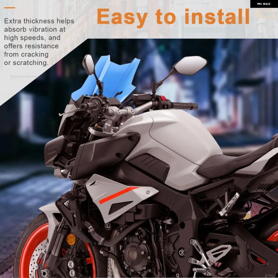 並行輸入品オートバイ バイク FZ 風防 ウィンドスクリーン バイザー ウィンドデフレクター ヤマハ FZ10 MT10 FZ-10 MT-10 2016-21の画像