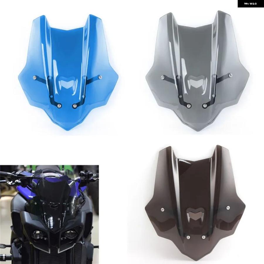 並行輸入品オートバイ バイク FZ 風防 ウィンドスクリーン バイザー ウィンドデフレクター ヤマハ FZ10 MT10 FZ-10 MT-10 2016-21の画像