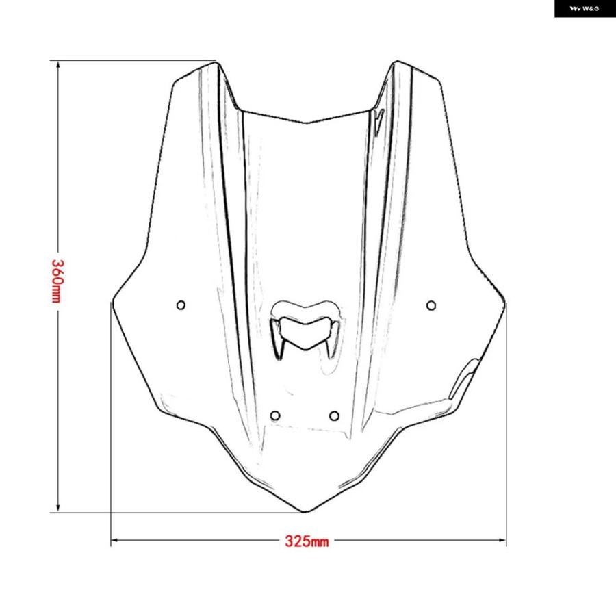 並行輸入品オートバイ バイク FZ 風防 ウィンドスクリーン バイザー ウィンドデフレクター ヤマハ FZ10 MT10 FZ-10 MT-10 2016-21の画像