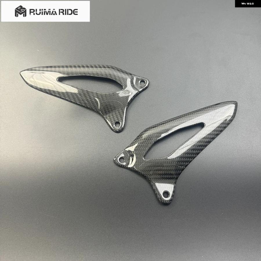 並行輸入品カーボン オートバイ バイク アクセサリー トライアンフ スピード トリプル 1200RS 1200RR 2021-2024 ヒールガードペダルの画像
