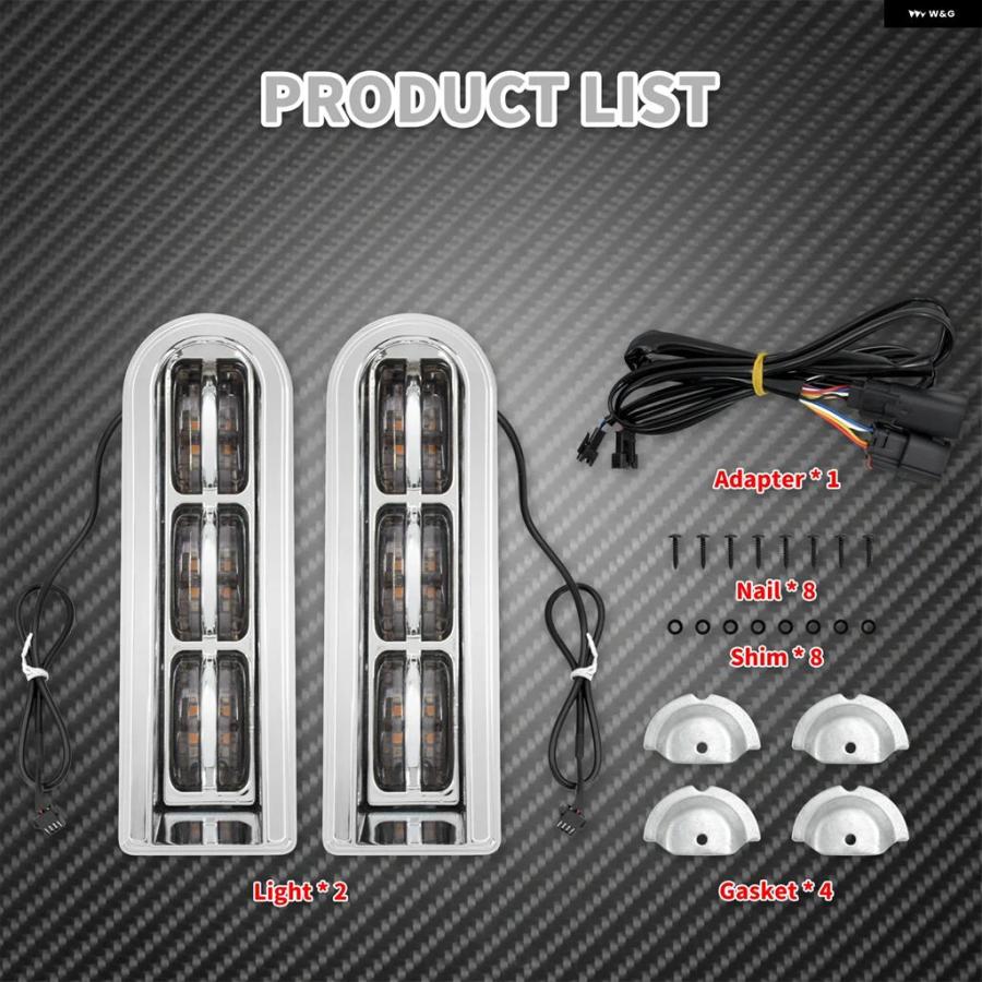 並行輸入品オートバイ バイク LEDインサート サドルバッグ フィラー サポート テールライト ランニングライト ハーレー ツーリング エレクトラ グライドの画像