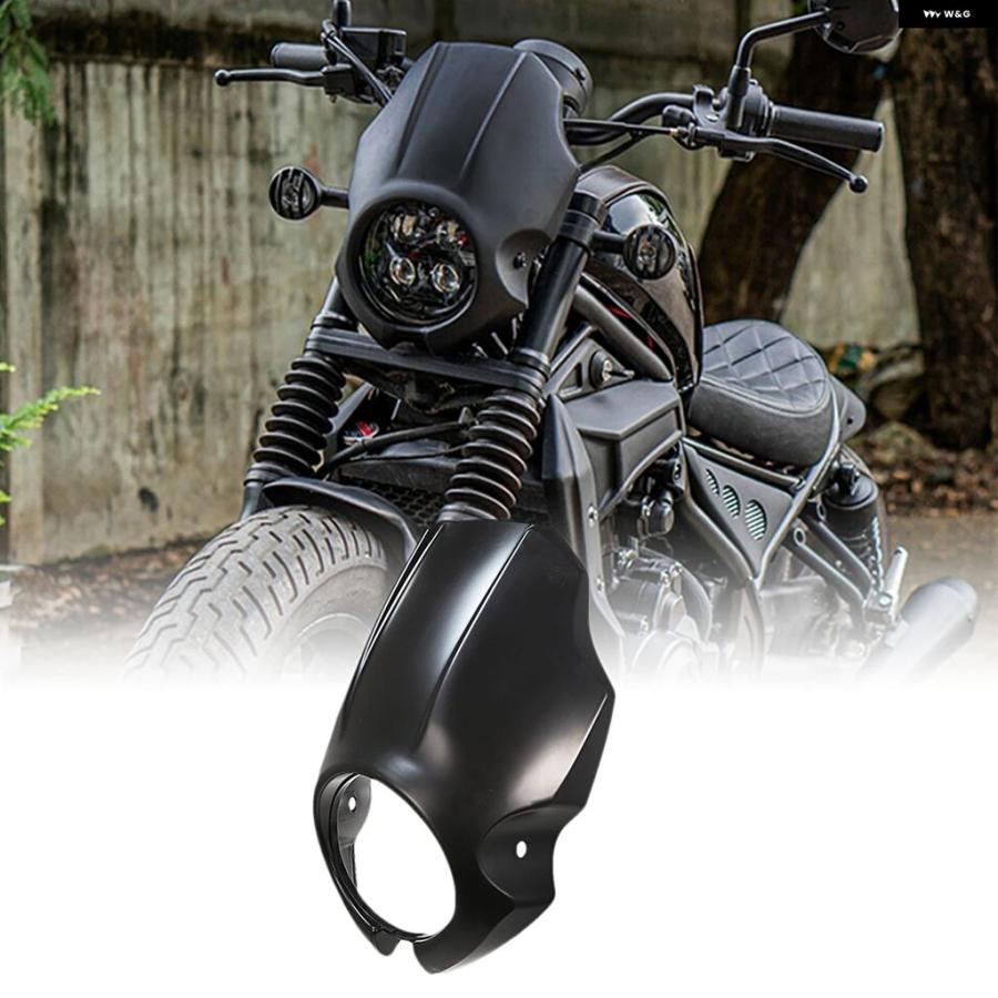 並行輸入品ホンダ 2020-2023 REBEL CMX 300 500 1100 マットブラック フェアリング ヘッドライト ウインドシールド カバー_5