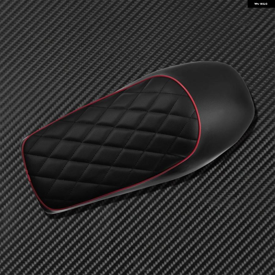 並行輸入品オートバイ バイク カフェレーサー シート ヴィンテージ クッション ハンプサドル フラットシート ホンダ CB CL GN CB125S CB200 CB350 CB400の画像