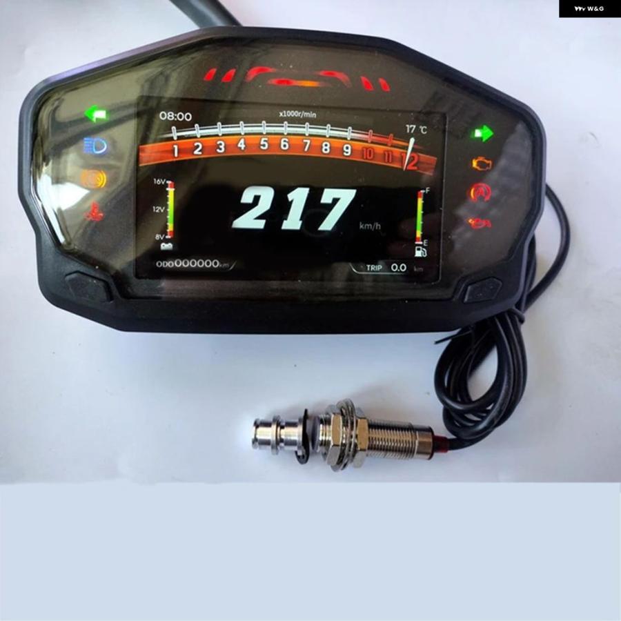 並行輸入品AD オートバイ バイク ダッシュボード タコメーター LCD デジタル 12000RPM スピード メーター 2-4 シリンダー オドメーターの画像