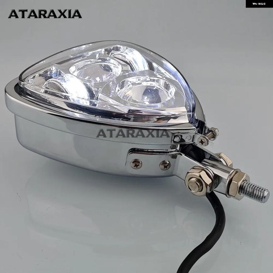 並行輸入品オートバイ バイク LEDトライアングルライト ヘッドライト スポットランプライト ヘッドランプ ハイロービーム ハーレー ツーリング カフェレの画像