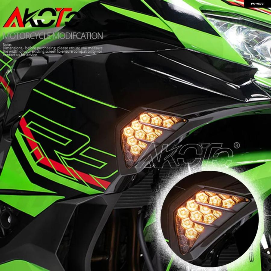 んーんん 並行輸入品】2025+ フロント ウィンカーライト ターンランプ カワサキ