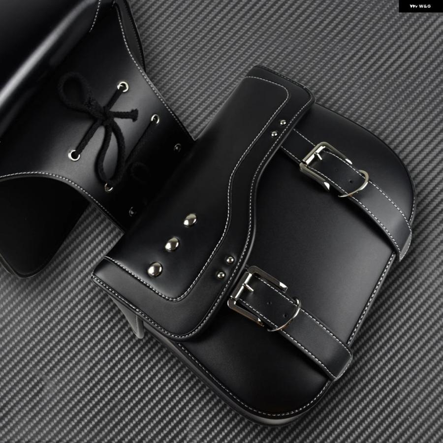 並行輸入品オートバイ バイク ツールサイドバッグ 30L サドルバッグ 収納 バッグ 合成皮革 防水 ハーレー スポーツスター XL ダイナ バルカン_4
