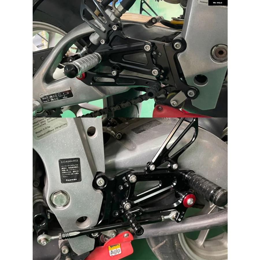 並行輸入品V2.0 バージョン CNC オートバイ バイク フットペグ リアセット フットペグ フットレスト リアセット ペダル アプリリア RS125 2T RS 125 200