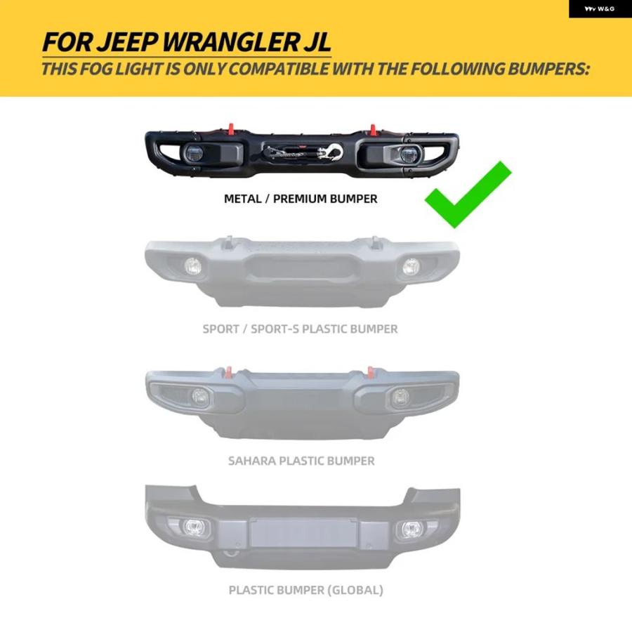 並行輸入品2PCS アンバー LED フォグランプ ドライビングライト ヘッドライト アセンブリ ジープ ラングラー JK 2013-2018 JL グラディエーター JT メタ_6