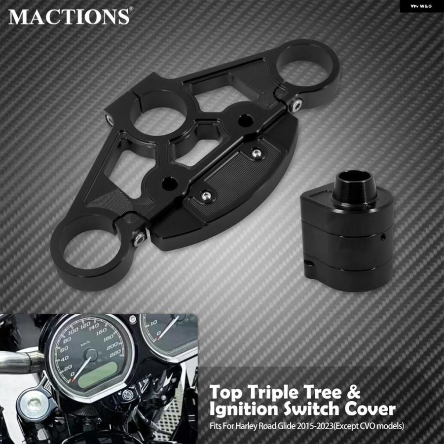並行輸入品オートバイ バイク トップ トリプルツリー キット + イグニッション スイッチカバー ハーレー ツーリング ロードグライド FLTRX スペシャル_4