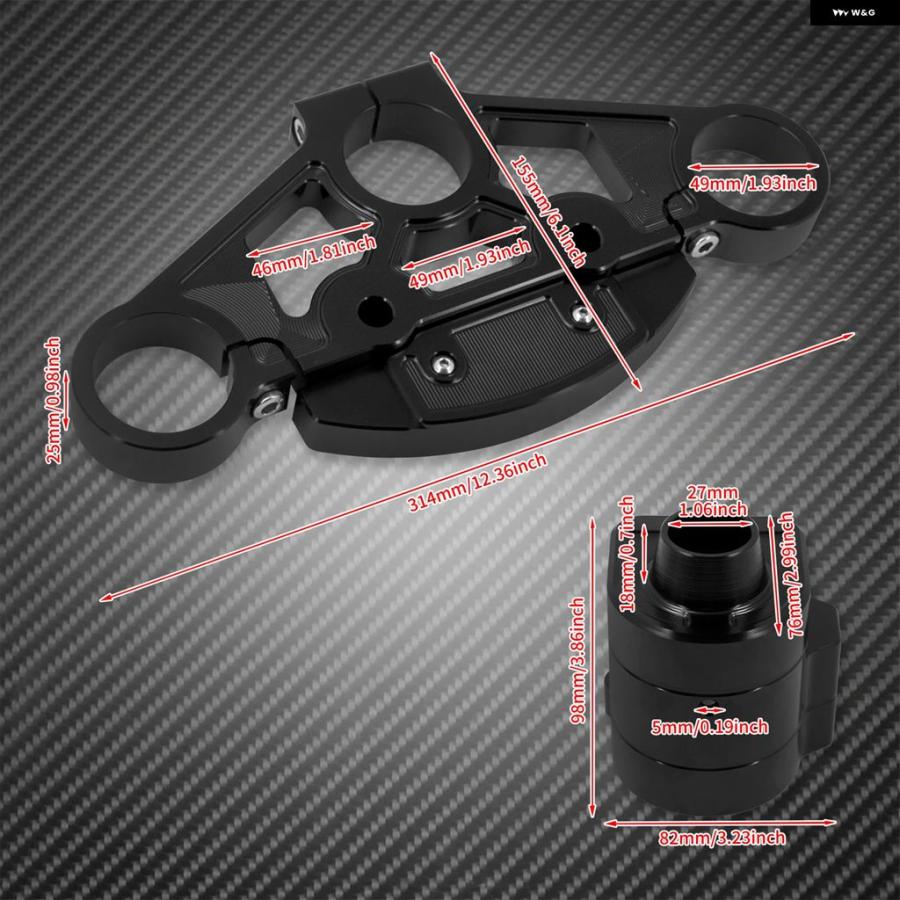 並行輸入品オートバイ バイク トップ トリプルツリー キット + イグニッション スイッチカバー ハーレー ツーリング ロードグライド FLTRX スペシャル_8