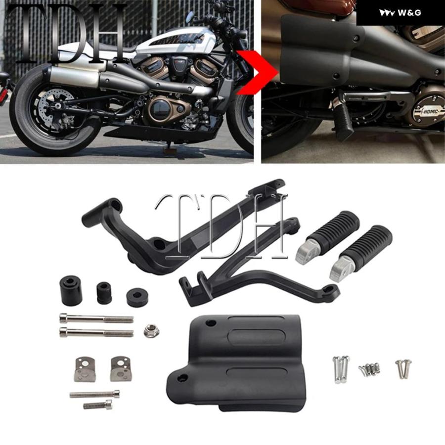 並行輸入品ハーレー スポーツスター S 1250 オートバイ バイク パッセンジャー フットペグ サポート キット RH1250 RH 1250 S フットペグ ペダル フットの画像