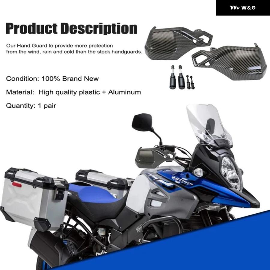並行輸入品カーボン ハンドガード ハンドルバー ガード スズキ DL1000 DL 1000 V STROM 1000 2004-2023 2021 2022 オートバイ バイクの画像