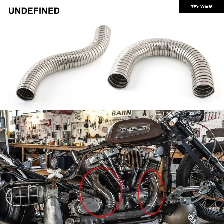 並行輸入品クロームフレキシブルエキゾーストカバー エキゾースト