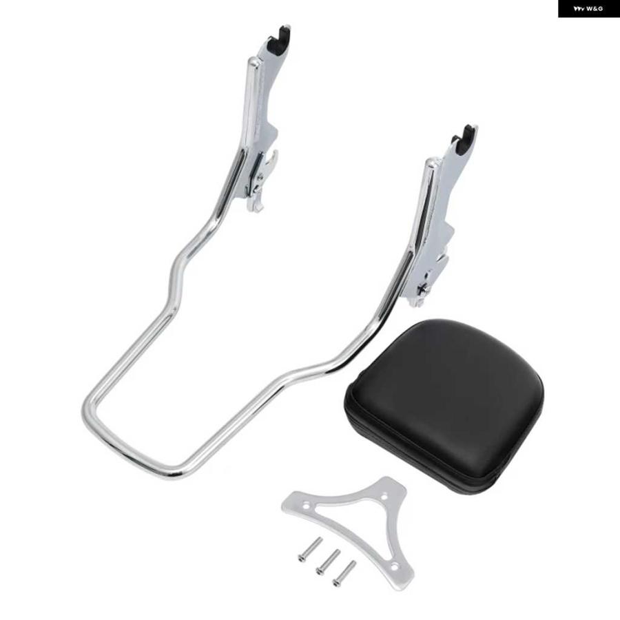 並行輸入品シーシーバー アップライト バックレスト パッド 付き ハーレー ローライダー スポーツグライド FXLR FXLRS FLSB 2018-24_4