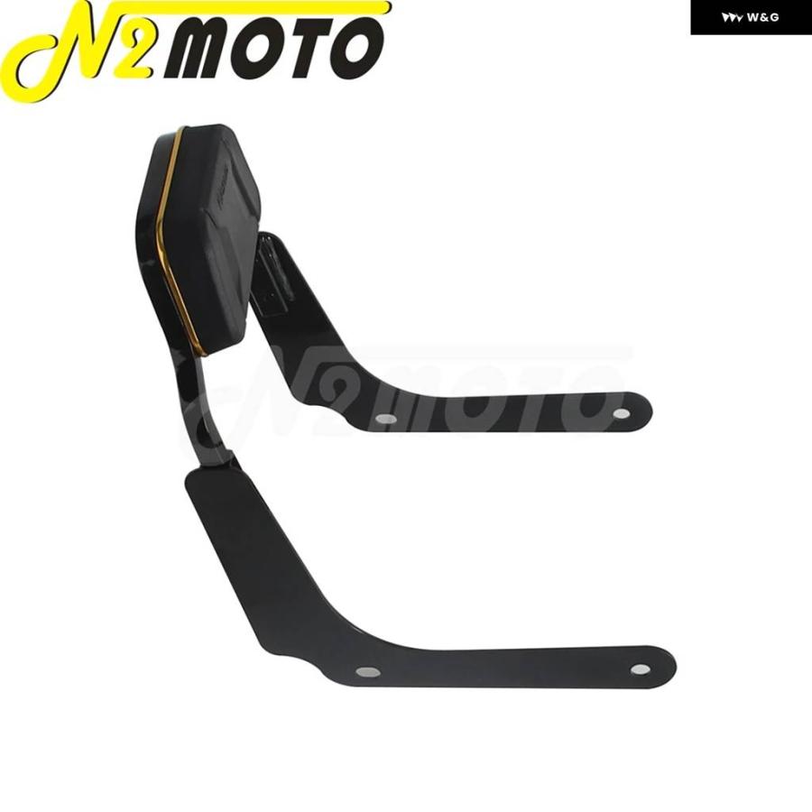 並行輸入品ショート シーシーバー バックレスト バイク リアパッセンジャーバックレスト パッド ハーレー M8 ソフテイル ヘリテージ クラシック FLHC FLの画像