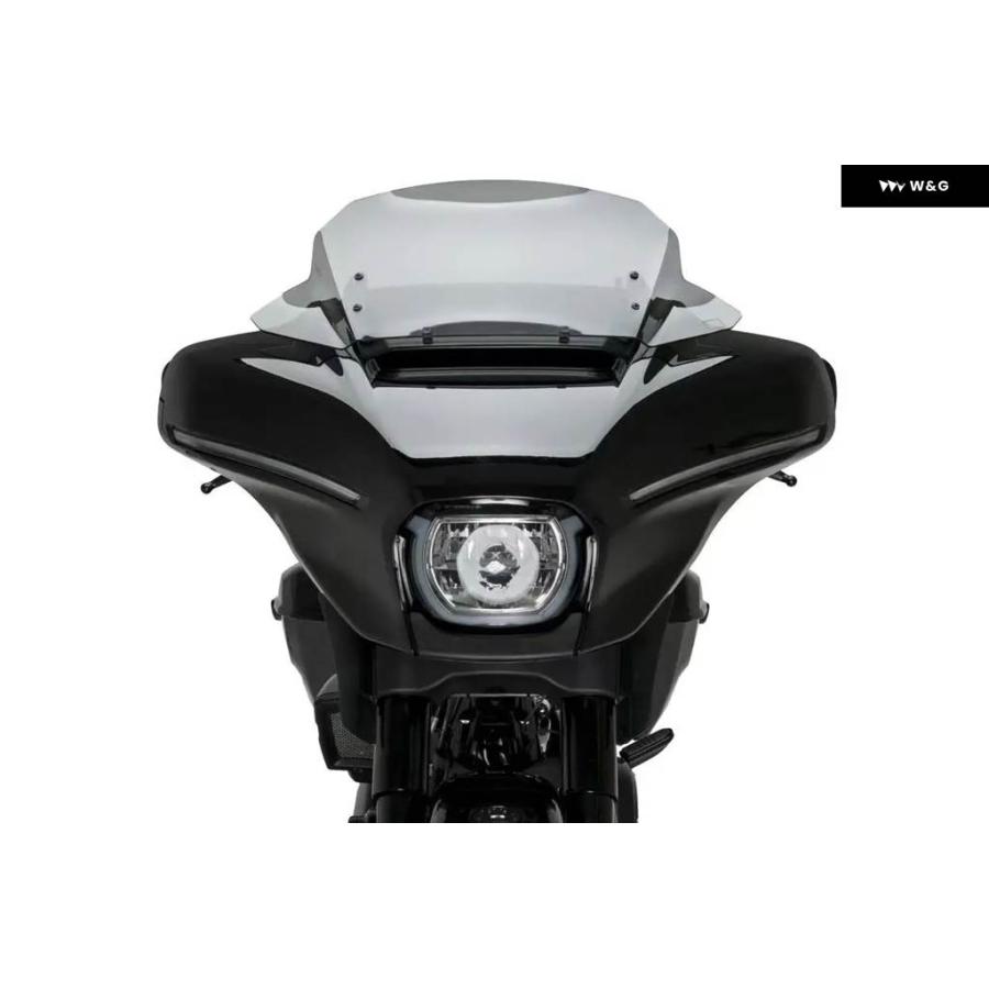 並行輸入品ハーレー ストリートグライド FLHX FLHXSE CVO 2023 202412インチ クイックリリース ウェーブ ウィンドスクリーン ウィンドデフレクターティ_5
