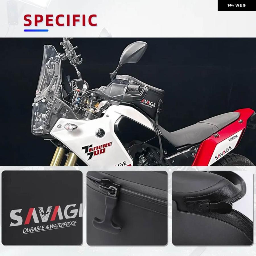 並行輸入品TRACER TENERE 燃料 タンクバッグ ヤマハ MT09 TRACER 900 9 /GT FZ09 FJ09 FAZER FZ MT XTZ 07 09 10 オートバイ キャリア 収納 バッグ_5