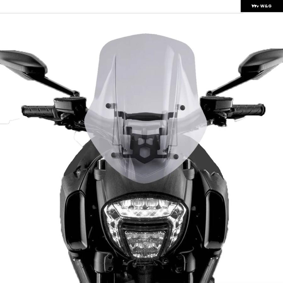 並行輸入品ドゥカティ ディアベル 2014 - 21 オートバイ ABS 風防 ウインドスクリーン デフレクター プロテクター_4