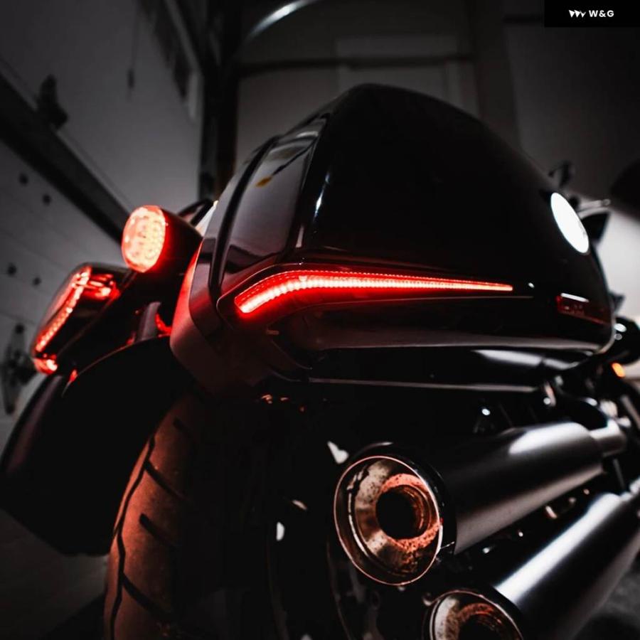並行輸入品オートバイ スモークトレーサーリア サドルバッグ ハーレー ソフテイル ローライダー ST FXLRSTエルディアブロFXRSTスポーツグライド_4