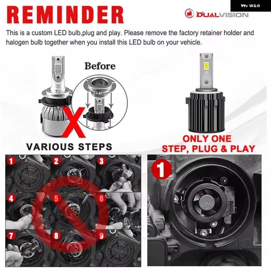 並行輸入品 フォルクスワーゲン VW ゴルフ GTI パサート MK7 H7 LED 電球 ヘッドライト オート バルブ 6500K ホワイト 20000LM CANBUS ター