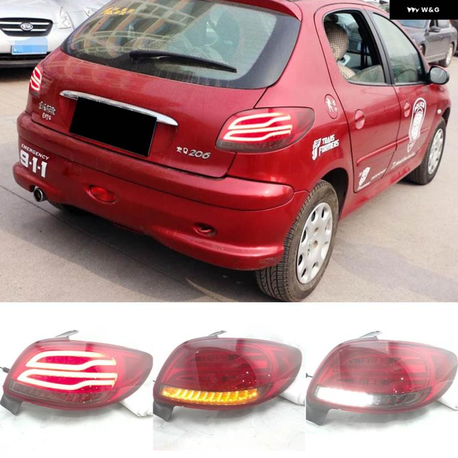 並行輸入品 LED リア テールライト プジョー 206 2004 - 08 206CC テールストップ ブレーキ ウィンカーランプ カーの画像