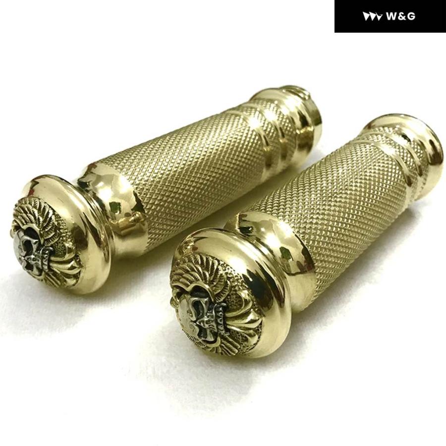 オートバイ バイク 1インチ 真鍮 ハンドルバー ハンド グリップ