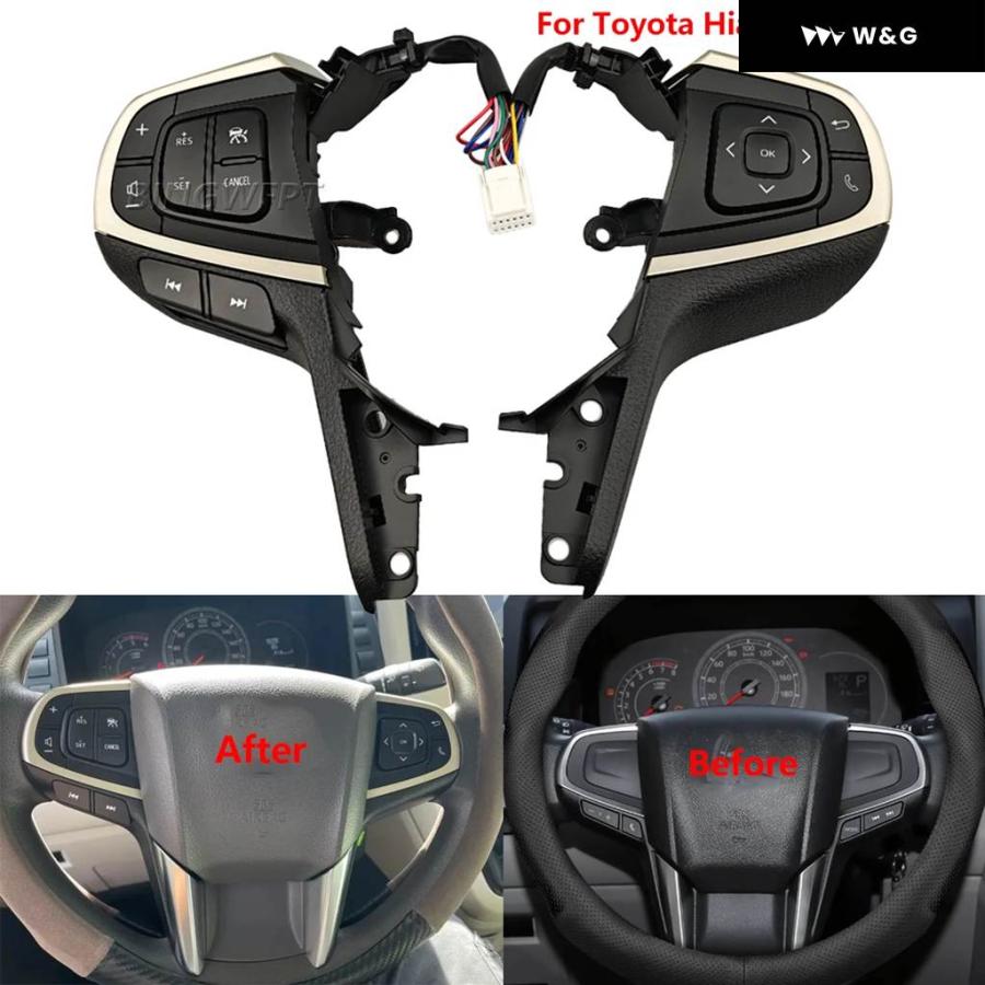 ハイエース 自作ステアリングスイッチ【momo用】【ボタンLED無