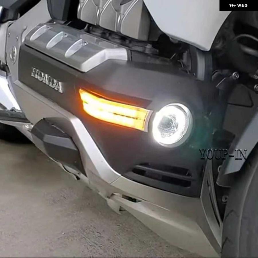 並行輸入品ゴールドウイング オートバイ バイク LED フォグランプ サイド補助灯 LED ウィンカー 装飾 灯 ホンダ ゴールドウイング GL1800 2018-2022_5