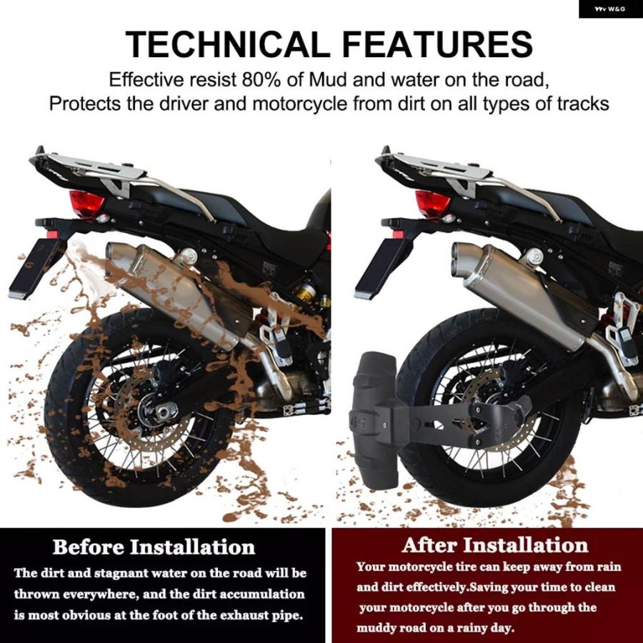 並行輸入品バイク マッドガード BMW F750GS F850GS アドベンチャー 2018-2023 F800GS F900GS 2024 リアフェンダー スプラッシュガード プロテクター カ_4