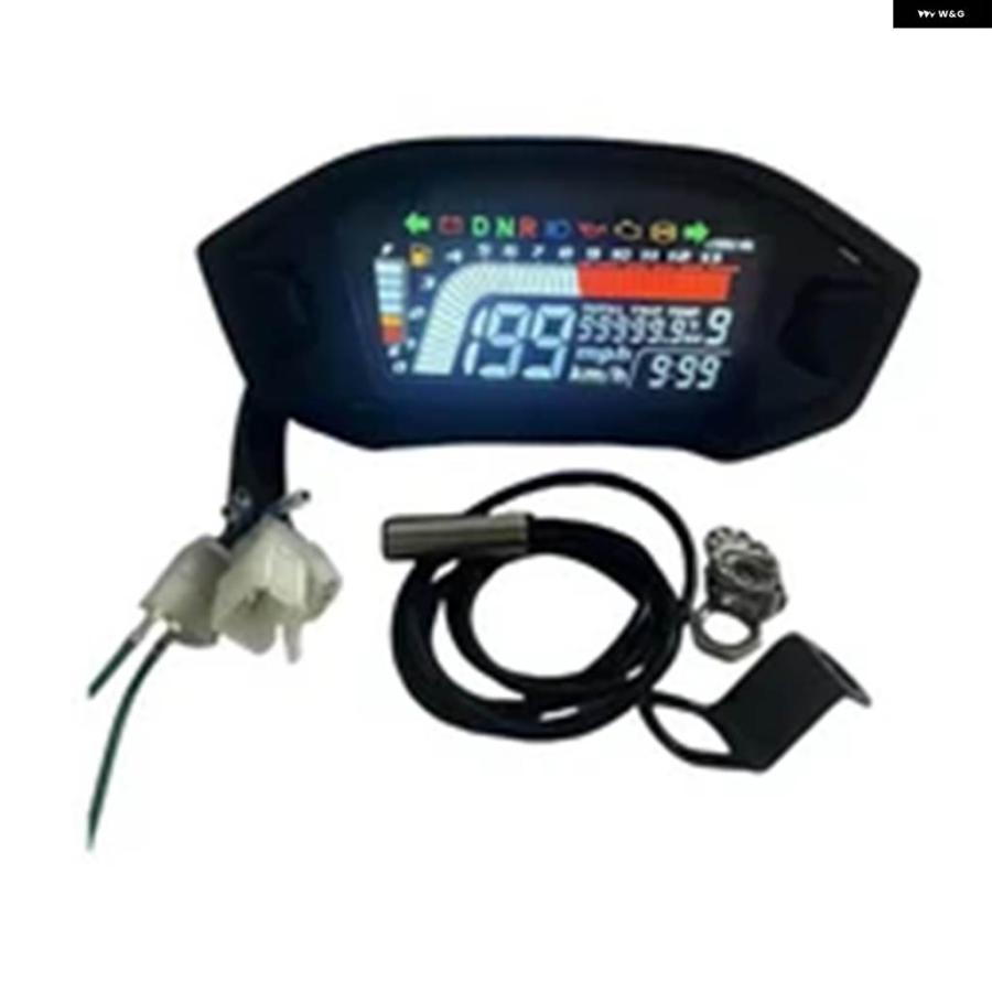 並行輸入品 バイク スピード メーター デジタルランニング距離計 オートバイ LCDランニング距離計 防水 スピードゲージ1 2 4気筒の画像