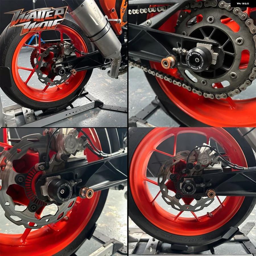 ブランド登録なし - 並行輸入品 自動二輪車 690 百貨店モト DUKE/R エンデューロ SMC R 690DUKE 銀輪 アクスル スピンドル 律動的な調子腕 スライダー かばい立て 衝突 労働者階級