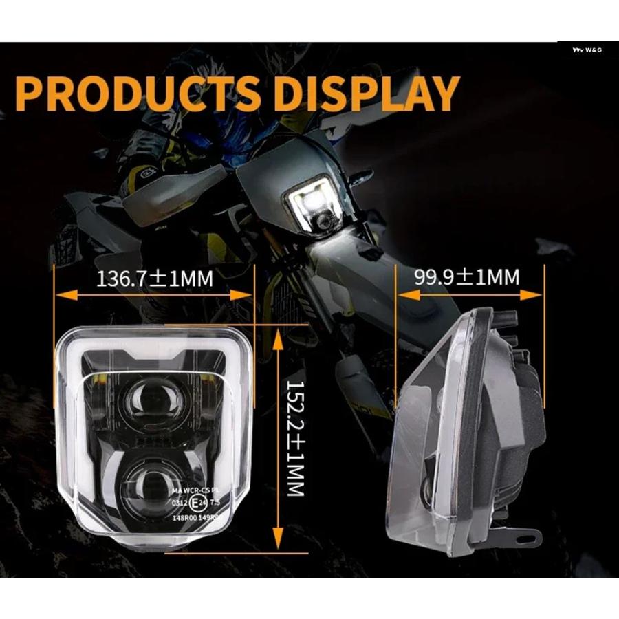 ブランド登録なし - 並行輸入品 2017-2023 TE FE LED 前照灯 協議会 エンデューロ 上端照明ランプ 恍ける フェアリング HUSQVARNA FE501 FE450 FE350 TE250 TE300 TE125 TX1