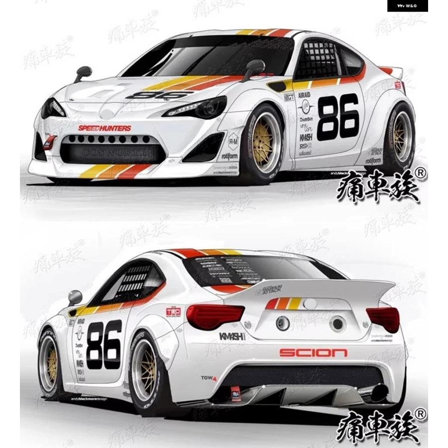 並行輸入品 トヨタ 86 GT86用カー ステッカー デザインレースカー 装飾