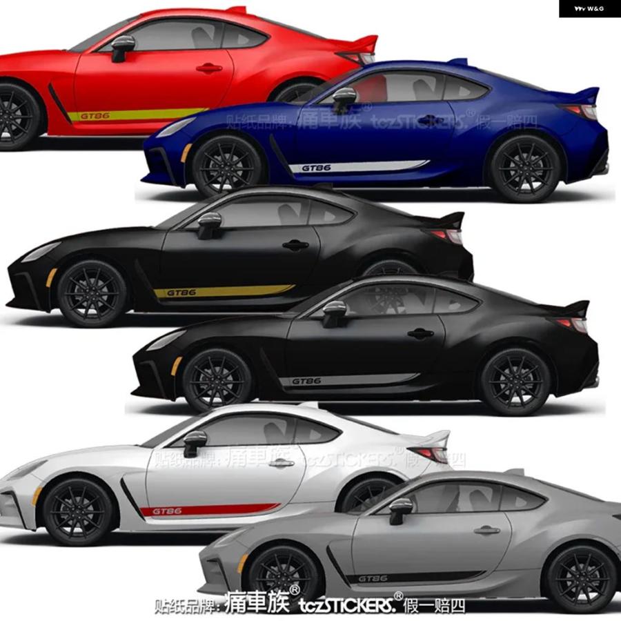 並行輸入品 トヨタ GR86 BRZ FRS 車体 装飾 カービニール ステッカー