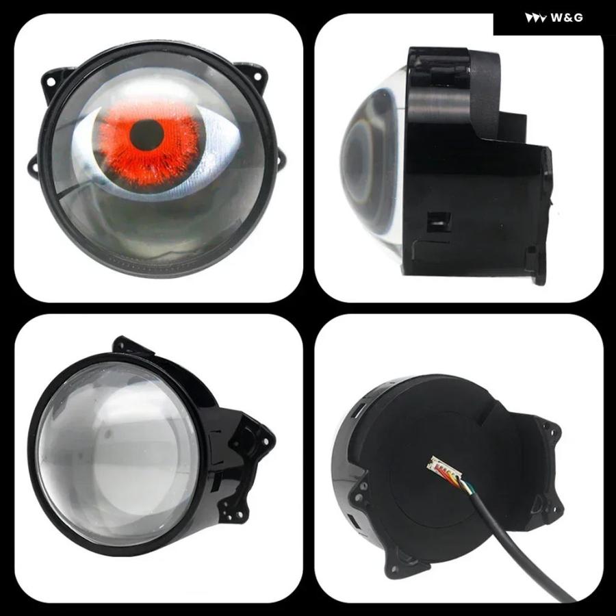 LEDカーダイナミックデビルアイ大型ライト3インチ33モード3Dレンズ