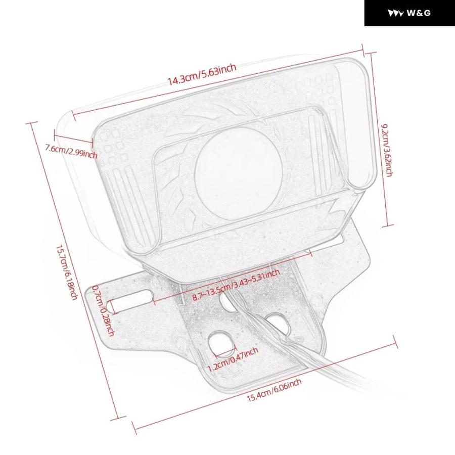 並行輸入品オートバイ バイク テールライト テールライト /ランプ ホンダ CG125 TMX125/155 CG CD CT スズキ GN 一体型LEDブレーキ テールライトの画像