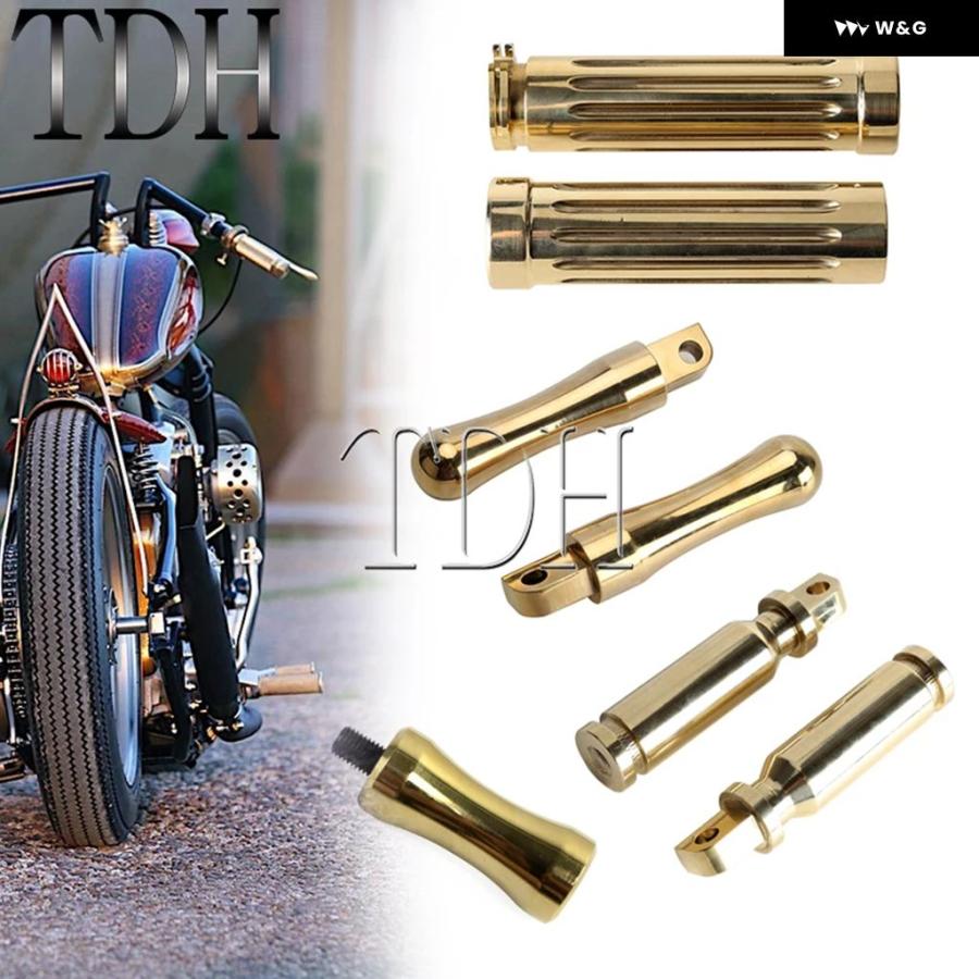 並行輸入品】オートバイ バイク 真鍮 ハンドルバー ハンド グリップ 1