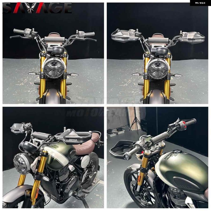 新品未使用) トライアンフ スクランブラー400X　純正ハンドガード左 トライアンフ スクランブラー400X ハンドガード Power Bronze
