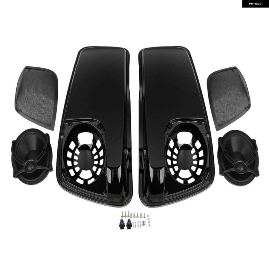 並行輸入品オートバイ バイク サドルバッグ 蓋 5インチ 7インチ スピーカー 付き ハーレー ツーリング エレクトラ ストリート グライド 2014-2024_7
