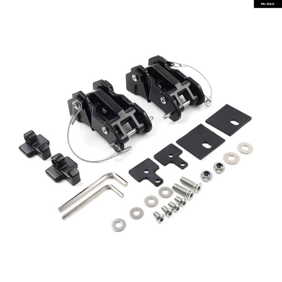 並行輸入品2PCS ブラック カー エンジン フードロックラッチキャッチバックルキット ジープ ラングラー JK JKU JL_2