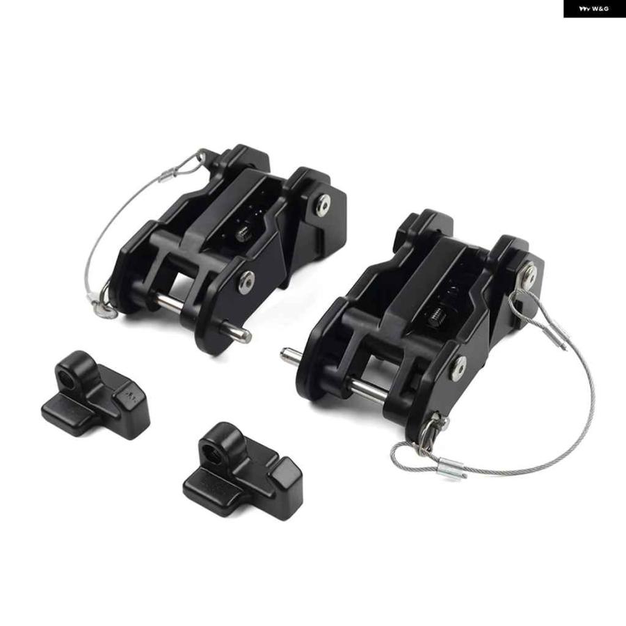 並行輸入品2PCS ブラック カー エンジン フードロックラッチキャッチバックルキット ジープ ラングラー JK JKU JL_3