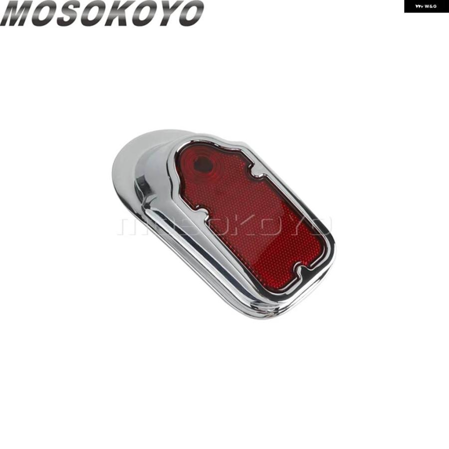 並行輸入品12V オートバイ トゥームストーン ブレーキ テールライト シグナル クローム レッド テールライト ハーレー ロード キング ストリート ボブ