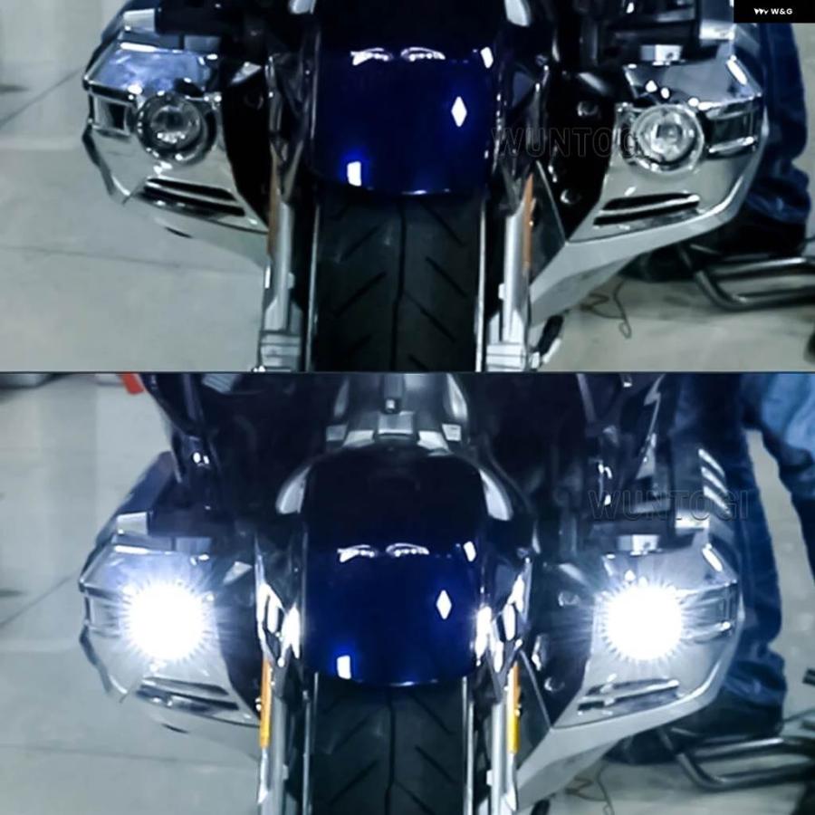 並行輸入品GL1800 バイク LED フォグランプ ストロボ フォグライト ホンダ ゴールドウイング ツアー DCT 2018 - 21 LED ドライビング フォグライトの画像